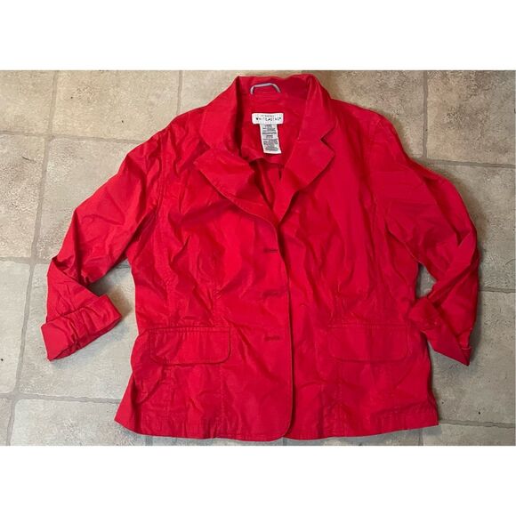 White Stag Jackets & Blazers - White Stag Stretch Blazer Red Women’s Large 12/14